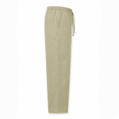 Mu Linen Trousers - Olive