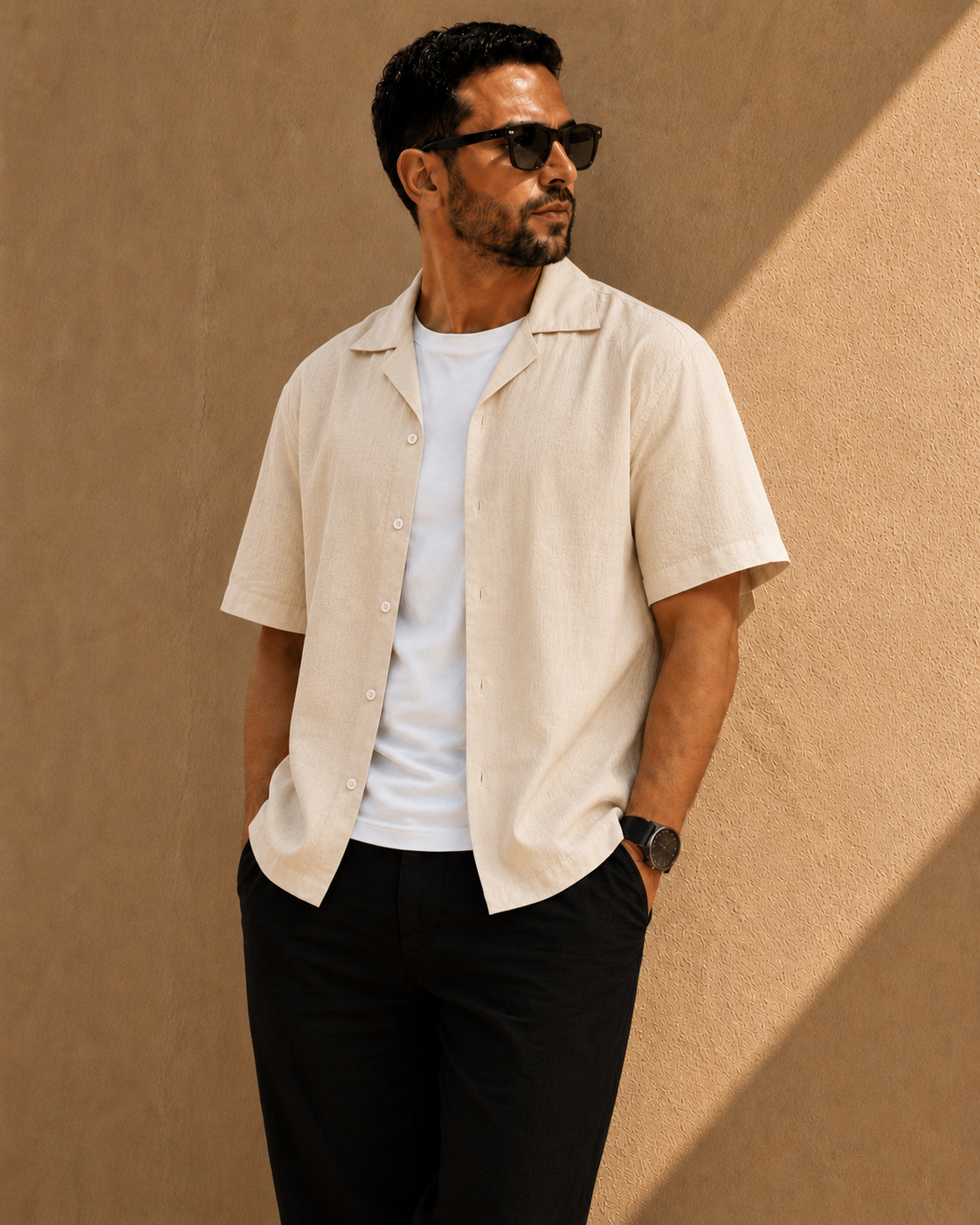 Beige + Black