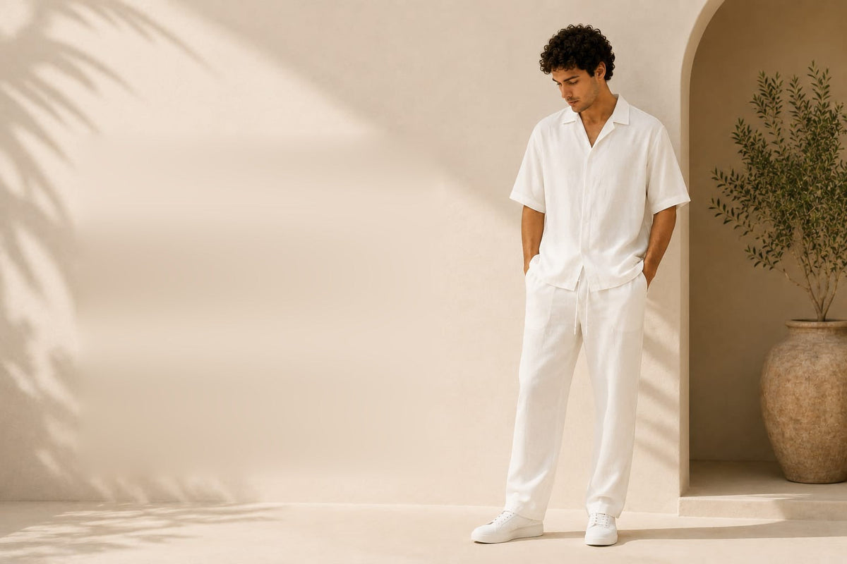 Men collection courtyard background