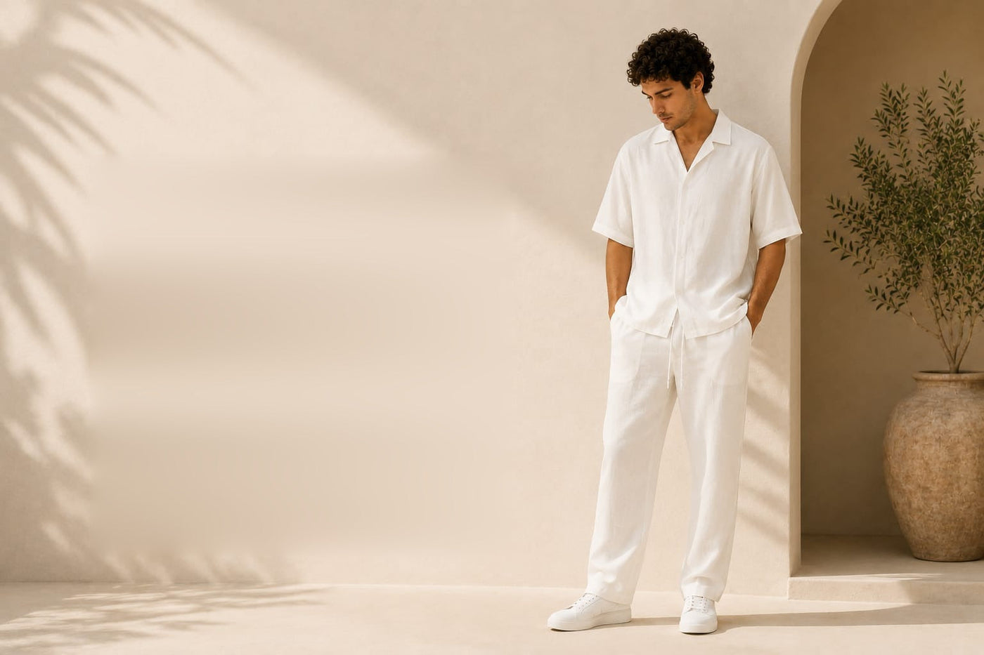 Men collection courtyard background