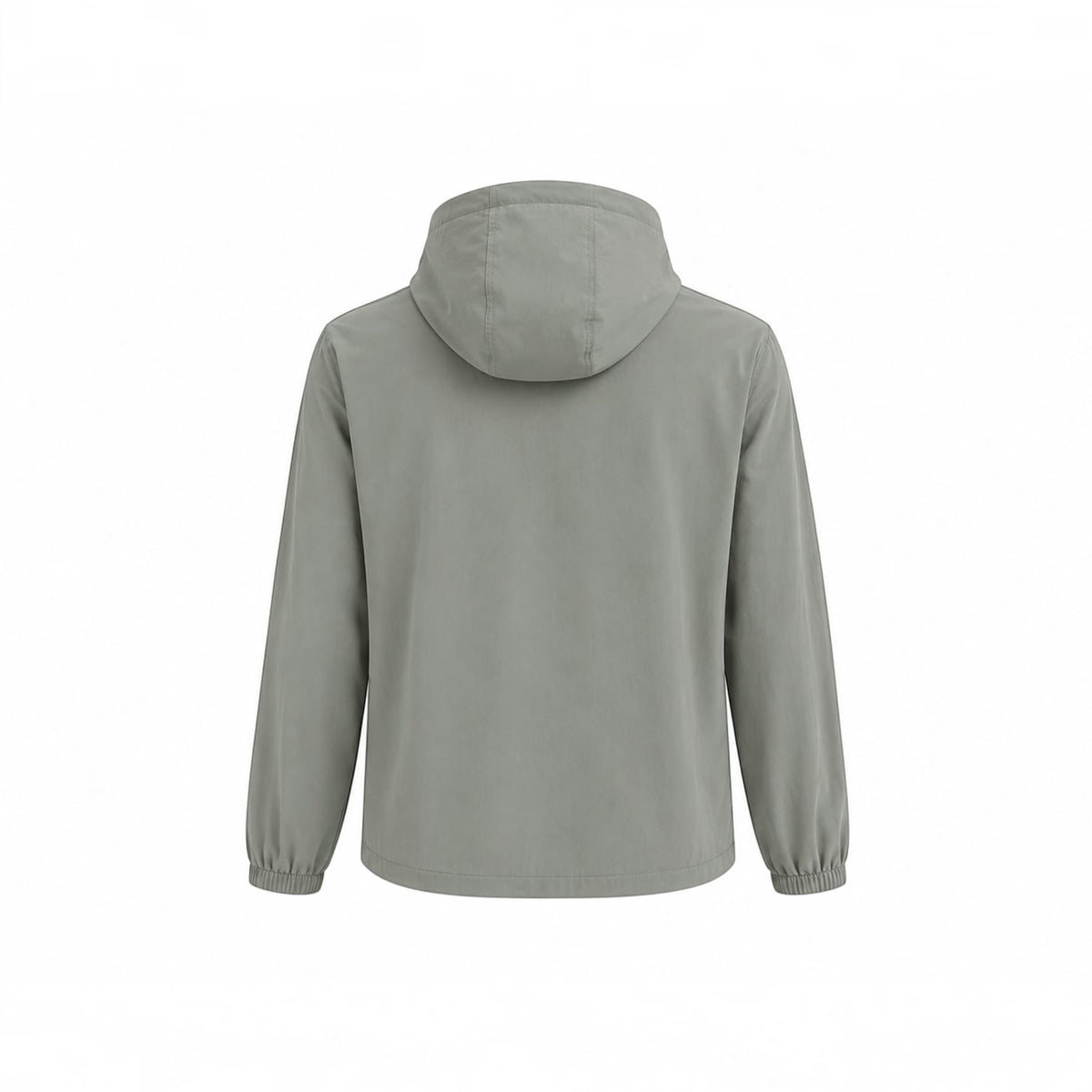 MU SHOP army green hooded zip jacket from a three-piece set, featuring a relaxed fit and elasticated cuffs.