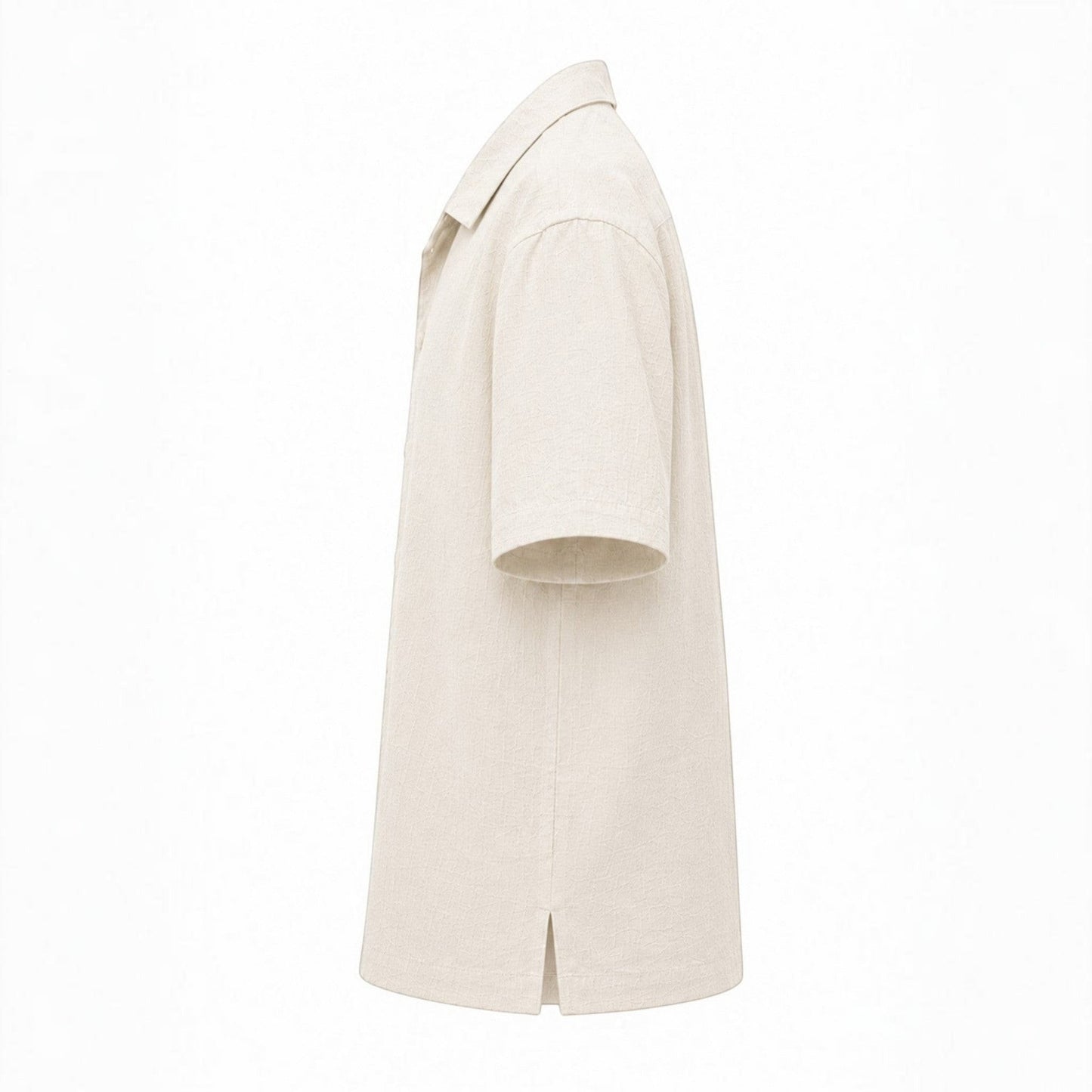 MU SHOP Mu Linen Shirt in beige, crafted from breathable premium linen with a relaxed fit and soft collar.