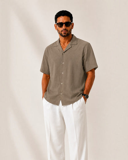 Mu Linen Shirt - Olive